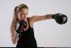 Woman Adult Athletic White Fist fight Detailed photos Sportswear