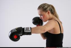 Woman Adult Athletic White Fist fight Detailed photos Sportswear