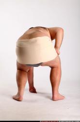 Man Adult Chubby White Martial art Kneeling poses