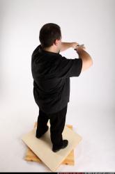 Man Adult Chubby White Fighting with gun Standing poses Casual