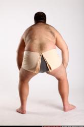 Man Adult Chubby White Martial art Kneeling poses Sportswear