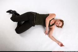 Woman Adult Average White Dead Laying poses Casual