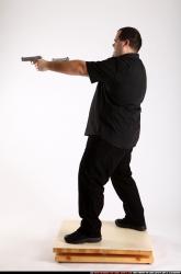 Man Adult Chubby White Fighting with gun Standing poses Business