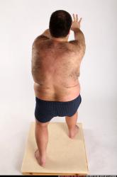 Man Adult Chubby White Neutral Moving poses Underwear