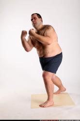 Man Adult Chubby White Fist fight Standing poses Underwear