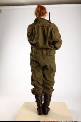 Woman Adult Average White Neutral Standing poses Army