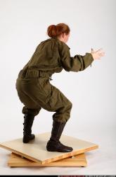 Woman Adult Athletic White Fist fight Standing poses Army
