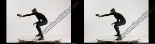 2013 06 3D STEREOSCOPIC INNA LEANING AIMING PISTOL 02