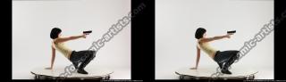 2013 07 3D STEREOSCOPIC NATALIE LEANING AIMING PISTOL 07