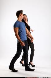Man & Woman Adult Athletic White Daily activities Moving poses Casual