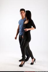 Man & Woman Adult Athletic White Daily activities Moving poses Casual