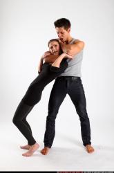 Man & Woman Adult Athletic White Holding Standing poses Casual