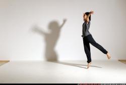 Woman Young Athletic White Moving poses Casual Dance