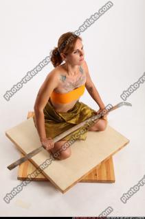 2014 12 AMY PREHISTORIC SITTING NEUTRAL POSE SPEAR 07 A