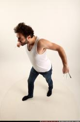 Man Adult Athletic White Fist fight Standing poses Casual