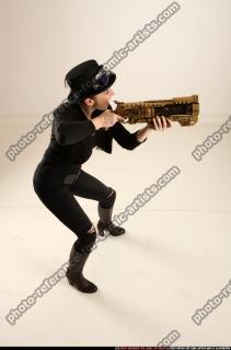 2017 03 CLAUDIA STEAMPUNK BLASTER RIFLE POSE1 SHOOTING 06 A