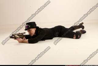 2017 08 CLAUDIA STEAMPUNK LAYING AIMING CROSSBOW PISTOL 01 B