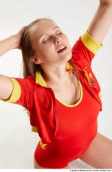 MARTINA BAYWATCH KNEELING POSE WITH BOTTLE