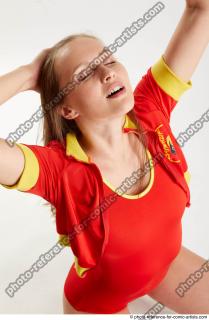 MARTINA BAYWATCH KNEELING POSE WITH BOTTLE