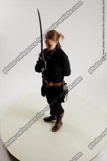medieval warrior woman with sword vinga 03a