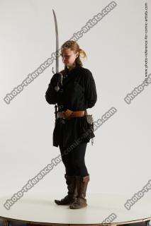 medieval warrior woman with sword vinga 03b