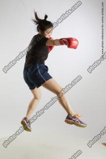 Box poses asian woman Aera