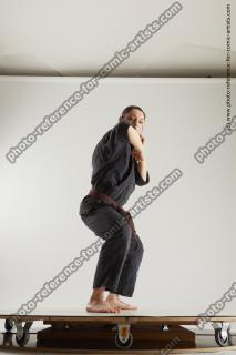 fighting young woman in kimono 01c