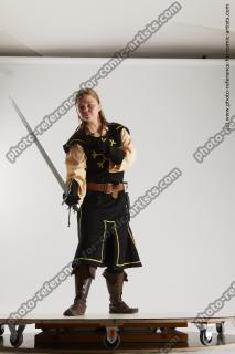 medieval warrior woman with sword vinga 01c