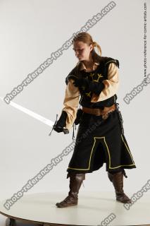 medieval warrior woman with sword vinga 02b