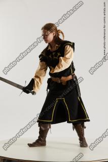 medieval warrior woman with sword vinga 03b