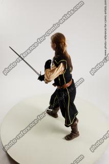 medieval warrior woman with sword vinga 06a