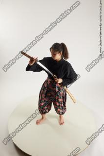 japanese woman in kimono with sword saori 04a