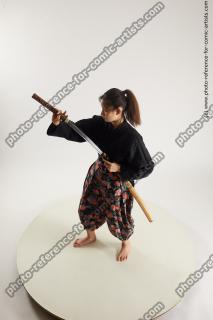 japanese woman in kimono with sword saori 05a
