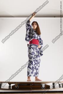 japanese woman in kimono with dagger saori 02c