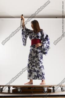 japanese woman in kimono with dagger saori 05c