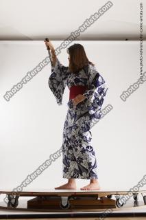 japanese woman in kimono with dagger saori 06c