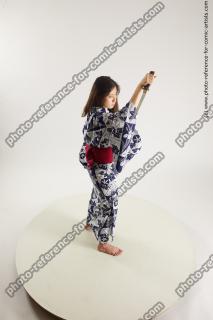 japanese woman in kimono with dagger saori 15a