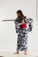japanese woman in kimono with sword saori 05b