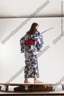 JAPANESE WOMAN IN KIMONO WITH SWORD SAORI 14C