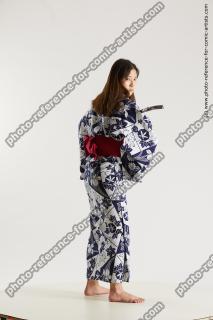 JAPANESE WOMAN IN KIMONO WITH SWORD SAORI 15B