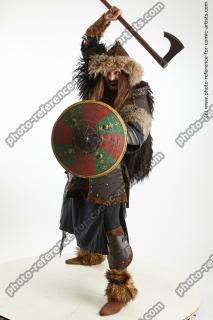 Medieval mongol warrior with sword Turgen