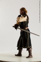 Woman Young Average White Fighting with sword Standing poses Costumes