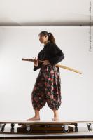 JAPANESE WOMAN IN KIMONO WITH SWORD SAORI 05C