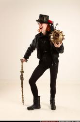 Victoria Steampunk Cane Bomb Pose