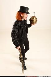 Victoria Steampunk Cane Bomb Pose