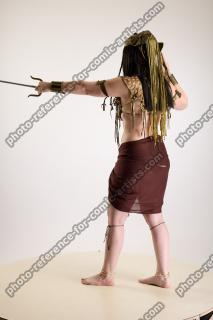 Moira Cosplay Ancksunamun Standing with Knifes 03