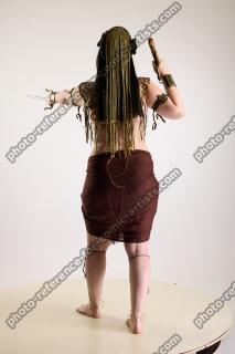 Moira Cosplay Ancksunamun Standing with Knifes 04