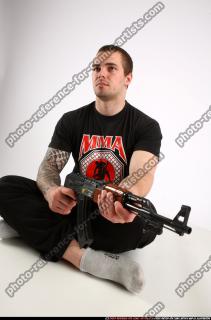 Alex Sitting With Ak-47 Rifle 08
