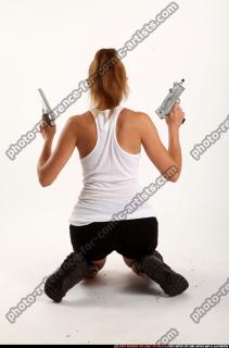 Agnes Kneeling Pose With Uzi