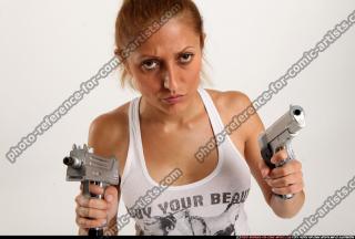 Agnes Kneeling Pose With Uzi